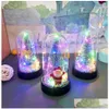 Christmas Decorations Lighted Up Artificial Mini Tree Led String Pine Sisal Trees With Wooden Base In Clear Case Home Xmas Holiday P Dhcus