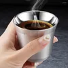 Tazze Piattini 86ML/160ML Tazza da tè in acciaio inossidabile 304 Specchio Tazza da caffè Tazza da viaggio portatile cinese di alta qualità