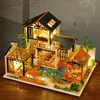 DIY Doll House Villa house model Miniature Building Kit Furniture Dollhouse Wooden Toys Birthday Gifts P018 240321
