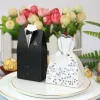 Machines 50/100pcs Bride and Groom Wedding Favor and Gifts Bag Candy Box Diy with Ribbon Wedding Decoration Souvenirs Party Supplies