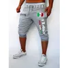 men's Athletic Shorts Sweat Shorts Capri Pants Drawstring Print Letter Sports Outdoor Weekend Streetwear Stylish Sweatpants Male 886P#