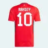 Größe 16-4xl 2024 Wales Fußballtrikot 24/25 Home Red Allen Bale Ramsey Shirt Nationalmannschaft James Wilson Brooks Giggs Away Football Uniform