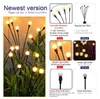 6/8/10 LED LED LED Garden Garden Lights Firefly Lights في الهواء الطلق مصابيح تتمايل نابضة بالحياة لزينة مسار الفناء