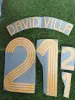 Acessórios 2006 #21 David Villa Xavi Nomeset Custom Nome DIY Número de ferro em remendos de crachá de futebol de transferência de calor