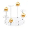 Decorative Plates Clear Stand For Display Storage And Organizer Ladder Design Supplies Collections Jewelry Cupcakes Small