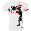 VSZAP Boxing King MMA Grand T-shirt serré Été Sanda Judo Fitn Entraînement de course T-shirt à manches courtes 3D Fitn Top S-4XL L2ZL #