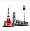 Blocks Tokyo Skyline Souvenir Building Blocks Set LED Light Kit for It fot 2024 Children Birthday Christmas Gifts T240325