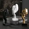 Sculptures Abstract Human Face Statue Resins Art Characters Sculpture Home Decoration Accessories Desktop Ornaments Bookcase Bedroom Decor