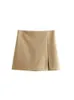 Traf Summer Fashion Women Shorts Skirts Split Front Zipper Side High Tailed Skorts Female Short Pants Y2K Streetwear 240326