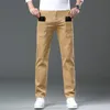 Jeans Men's Elastic FRT Pocket Regular Straight Pants Men's Denim LG Casual All-Match Casual Big Size Byxor X3QR#