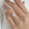 3.00CT Emerald Cut Moissanite Ring Emerald And Cadellic Cut 3 Stone Engagement Ring 18K Yellow Gold