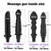 Massage pistolhuvud vibrationsmassage pistol accesory silikonhuvuden för fascia massage pistol slående vibratorer för kvinnor 240325