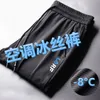 summer Quick-drying Mesh Ice Silk Elastic Men's Air-cditiing Casual Thin Secti Slim Fit Leggings F9bH#