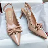 High heeled sandals Dress Shoes Party Fashion Rivets Girls Sexy Pointed Toe Shoes Buckle Platform Pumps Designer high heels 10cm 8cm 6cm with logo