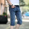 Été 2021 HOMMES MODE Vêtements décontractés pour adolescents Slim Denim Drapeau bleu Jeans courts Pantalons pour hommes Denim Pantalons longueur mollet l2kB #