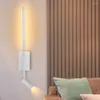 Wandlampen Nordic Einfache Moderne Nachttischlampe Langes Lesen für Zuhause Schlafzimmer Wohnzimmer Dekor Oberfläche montiert Hintergrundbeleuchtung