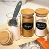 Barattoli per alimenti Contenitori 12 280 ml 6,5x10 cm coperchio in bambù barattolo di miele in vetro bottiglie di vetro sigillate barattolo di conservazione per condimenti da cucinaL24326