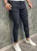 Mens Black Jeans Slim Fit Man Pants Streetwear Fi Gray Tight Jeans Vintage Trousers Skinny Stretch Jean Male Brand Clothing V7x6#