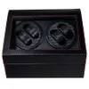 4 6 Boîte de remontoir de montre automatique haut de gammeMontres Stockage Porte-bijoux Affichage Boîte de montre en cuir PU Ultra Silencieux Moteur Shaker Box308w