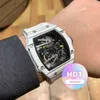 Uhren Armbanduhr Designer Luxus Herren Mechanik Uhren Armbanduhr Carbon Fiber Light Hollow Technology Herren Automatik Mecha