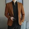 Luxuriöse High-End-Gitter- und gestreifte Herren-Freizeitanzugjacke, modische Slim-Fit-Gitter-Businessjacke, Party- und Hochzeitsjacke 240326