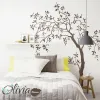 Stickers Large Tree Wall Sticker Baby Nursery Kids Room Tree Branch Leaves Wall Decal Bedroom Vinyl Home Decor