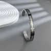 Bracciale rigido in acciaio inossidabile con polsini aperti Braccialetti con orecchio di grano placcato in oro per donna Uomo Regalo di gioielli di moda di lusso di alta qualità