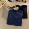 T-shirt à manches courtes en daim pour hommes, été rétro Vintage américain High Street Couple manches à cinq points tendance Y2k Tops