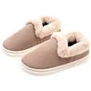 Slippers Autumn et Hiver Home Sac chaud talon Coton Coton Femme Femme Indoor Ménage de la plate-forme non glissée Chaussure la plus récente Summer avec Box SZ 36-45