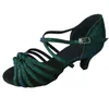 Dance Shoes Elisha Shoe Women's Customized Heel Salsa Latin Open Toe Ballroom Party Wedding Green/Blue Dancing Sandal