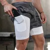 2022 Zomer Running Shorts Mannen 2 In 1 Sport Jogging Fitn Shorts Training Sneldrogende Heren Gym Mannen Shorts Sport gym Korte Broek D5O1 #