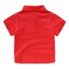 Avrupa ve Amerikan tarzı çocuklar spor tişört yaz düz renkli kısa kollu tişört kızlar pamuk polo gömlek 240326