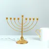 Świece Ozdoby Menorah Menorah Vintage Decor Holder Candlelight Uchwyt kutego żelaza