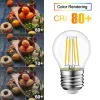 Decorações Retro Edison LED Globo Lâmpada G45 2W 4W 6W E27 2700K 6000K Lâmpada de filamento LED 110V para decoração de luz pendente de corda de jardim