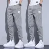 Pantalon de jogging kaki de style anglais pour hommes, pantalon décontracté coupe ample avec jambes larges Q6aM #