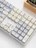 F108 Wired mechanical keyboard RGB lighting mahjong sound girl cute YG108 three mode office moa key cap