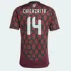 2024 2025 Copa America Mexico Soccer Jerseys 24 25 Raul Chicharito Lozano målvakt Long Football Jersey Yellow Men Barn Socks H.Lozano Shirts Uniforms A. Guardado