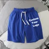 Nowe niestandardowe logo Summer Men Krótka siłownia kulturystyka swobodne luźne szorty na zewnątrz Fitn Beach Short Pants Męska marka potu pant K0RP#