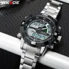 Reloj de pulsera WEIDE con pantalla Digital para hombre, reloj deportivo de lujo, militar, con correa de acero inoxidable, reloj de pulsera de cuarzo, reloj Masculino 2855