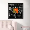 الخط الدعائي Bon Iver 22 ، مليون موسيقى ألبوم موسيقى ملصق Canvas Art Print Home Decoration Wall Painting (بدون إطار)