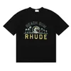 T-shirt homme rhude homme t-shirt chemise de créateur Tide imprimé hommes t-shirts hommes femmes col rond manches courtes coton t-shirts streetwear rhude surdimensionné hauts vêtements femme