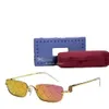 Óculos de sol masculino e feminino designer meio quadro retângulo multifuncional UV400 moda rua foto GG1278S