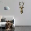 Skulpturer Animal Head Home Wall Decor utsökta Vivid Deer Head Nonfade harts Vintage Väggkonst Skulpturer för hemväggsdekoration