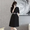 High End and Unique Waistband Temperament, Age Reducing French Style, Niche White Casual Short Sleeved T-shirt Dress, Women's Summer