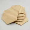 Crafts 25pcs 5mm thick Unfinished Wood Cutout Shapes Hexagon Shape Wooden Slices for Party Wedding Home Decoration