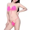 Sexy Dessous Set weibliche Pompon Feder sexy BH Unterwäsche Erotische Kostüme Cosplay Set 240311