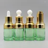 Storage Bottles 20ml 30ml Green Glass Dropper Bottle Lotion Emulsion Essential Oil Serum Liquid Toner Toilet Water Skin Care Cosmetic