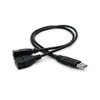 2 w 1 Kabel rozszerzony USB2.0 Mężczyzna do żeńskiego kabla do ładowania danych USB do połączenia karty sieciowej dysku twardego