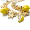 Chain Bluelans 2019 Korean Style Creative Starfish Lemon Charm Bracelet Summer Beach Fruit Bracelet Fashion JewelryC24326