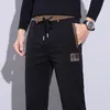 Pantalones para hombres Coreano Fi 2023 Nuevos pantalones de otoño Hombres Casual Lace Up Pantalones para hombre Versátiles Hombres Ropa Jogger Pantalones Q1JB #